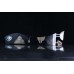 Silver Hair Barrette with jasper and mother-of-pearl