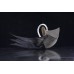 Sterling silver hair barrette angel wing