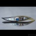 Sterling silver hair barrette with turquoise