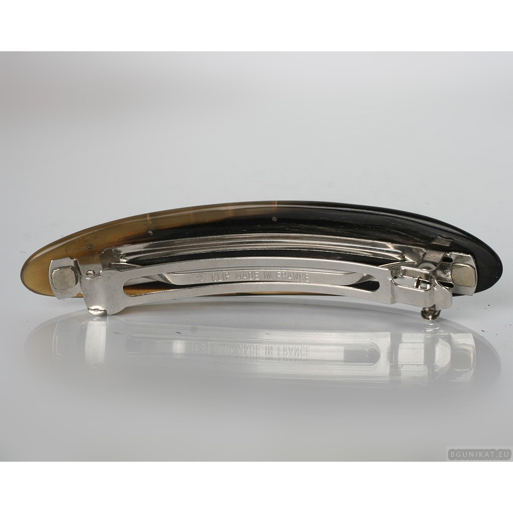 Sterling silver hair barrette with turquoise