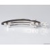 Unique sterling silver hair barrette with genuine amber