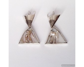 Sterling silver earrings 641