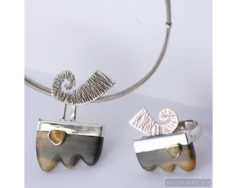 Sterling silver jewelry set 406