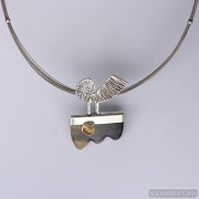 Sterling silver necklace with citrine 406